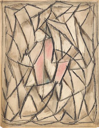 ABRAHAM WALKOWITZ (1878-1965) Group of 5 drawings of abstract compositions.